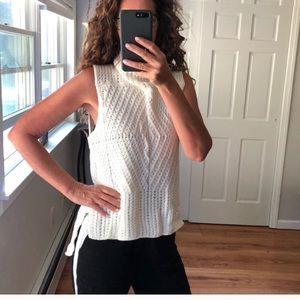 White knit  sweater tank